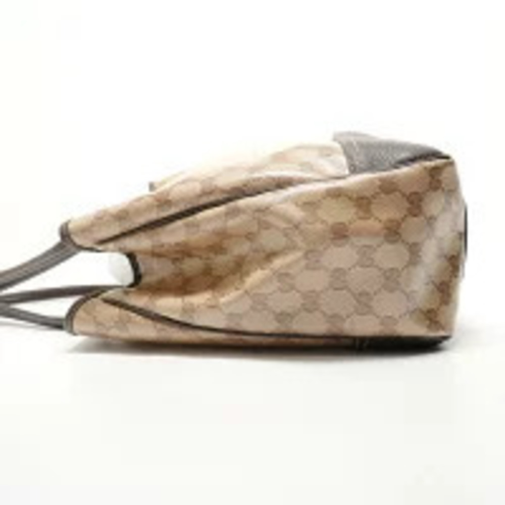 Gucci Cream Crystal Tote GG Beige Sherry Bag Cream Tan